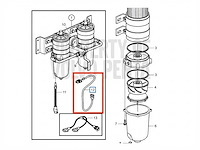 Volvo penta fuel sensor extension cable 5 meter - 21415883 - afbeelding 1 van  3