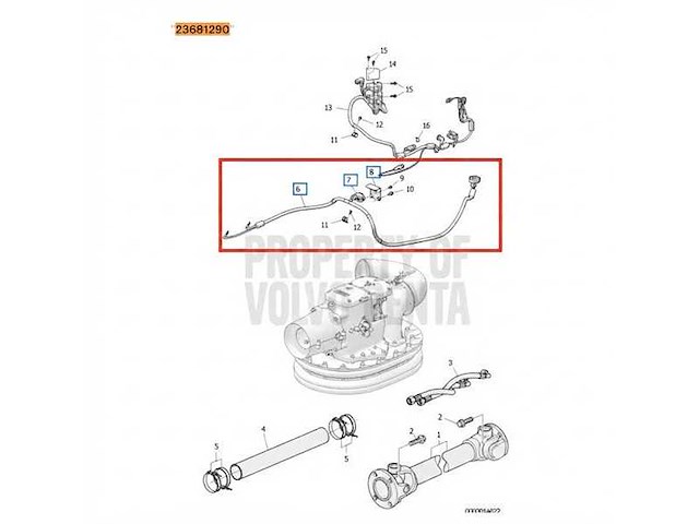 Volvo penta ips drive cable loon kracht naar sus - 23681290 - afbeelding 1 van  2