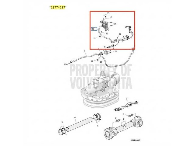 Volvo penta ips evc 2.0 cable loom - 23774237 - afbeelding 2 van  4