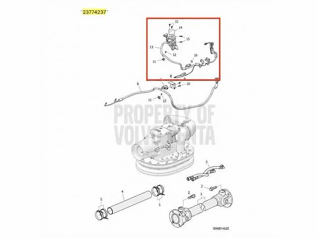 Volvo penta ips evc 2.0 cable loom - 23774237 - afbeelding 2 van  4