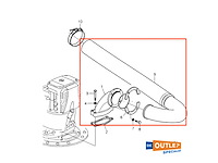 Volvo penta ips exhaust hose kit with elbow - 22896518 - afbeelding 1 van  4