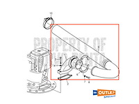 Volvo penta ips exhaust hose kit with elbow - 22896518 - afbeelding 2 van  4