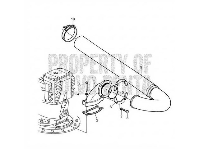 Volvo penta ips exhaust hose kit with elbow - 22896518 - afbeelding 1 van  3
