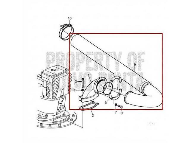 Volvo penta ips exhaust hose kit with elbow - 22896518 - afbeelding 2 van  4