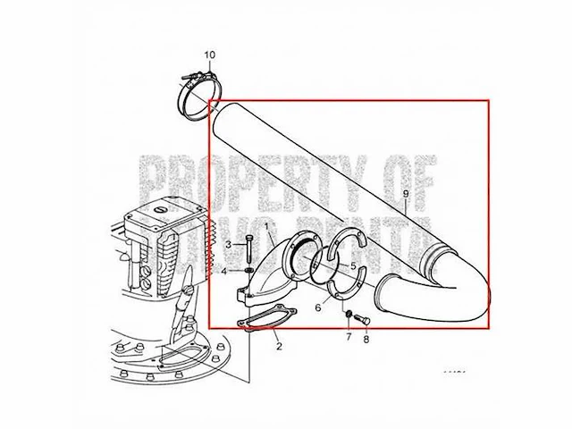Volvo penta ips exhaust hose kit with elbow - 22896518 - afbeelding 2 van  4