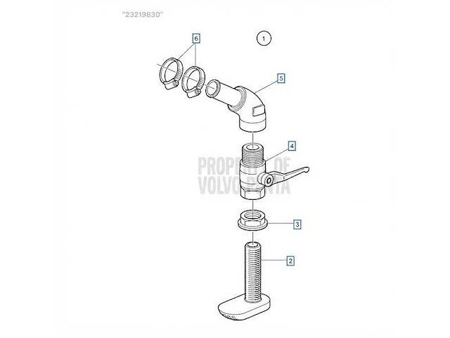 Volvo penta koelwaterinlaat kit brons 2.5 inch - 23219830 - afbeelding 1 van  5