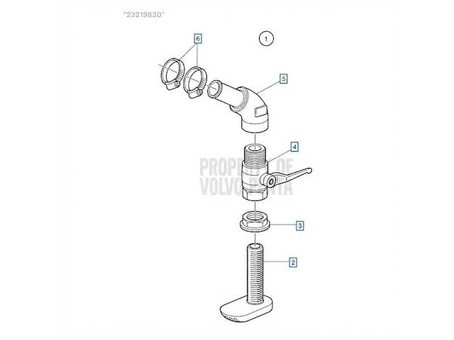 Volvo penta koelwaterinlaat kit brons 2.5 inch - 23219830 - afbeelding 1 van  5