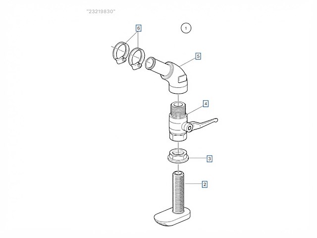 Volvo penta koelwaterinlaat kit brons 2.5 inch - 23219830 - afbeelding 1 van  6