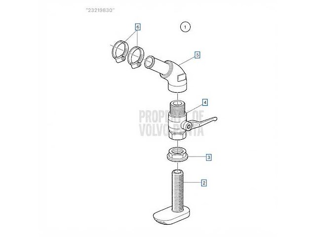 Volvo penta koelwaterinlaat kit brons 2.5 inch - 23219830 - afbeelding 2 van  6