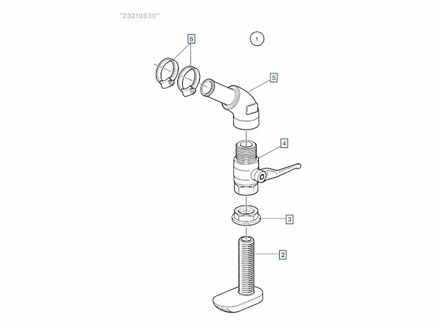 Volvo penta koelwaterinlaat kit brons 2.5 inch - 23219830 - afbeelding 1 van  6