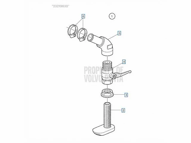 Volvo penta koelwaterinlaat kit brons 2.5 inch - 23219830 - afbeelding 2 van  6