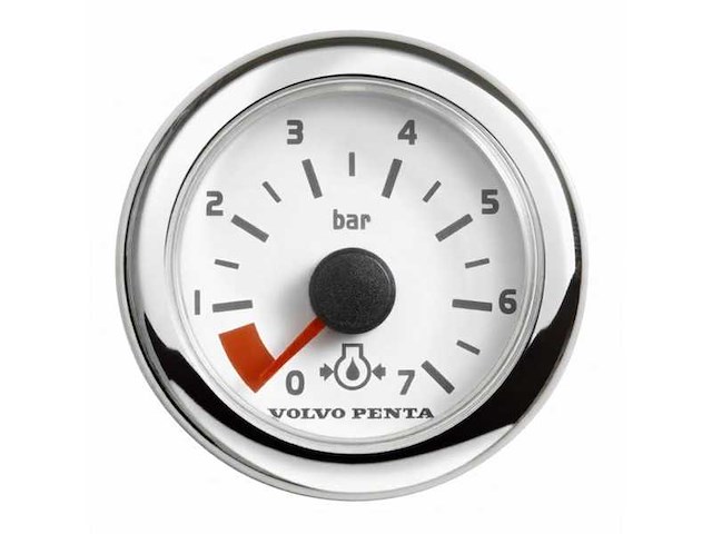 Volvo penta oil pressure guage white 52 mm - 874923 - afbeelding 1 van  2