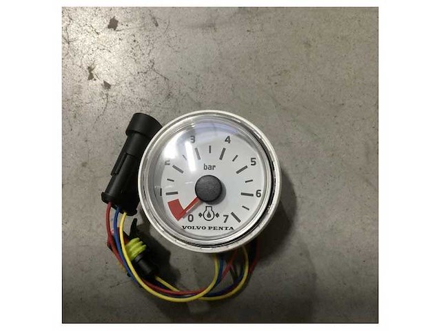 Volvo penta pressure gauge 7-bar white - 874923 - afbeelding 2 van  3