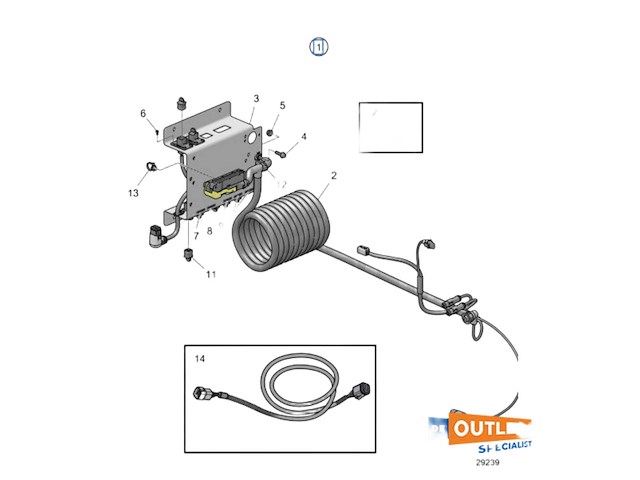 Volvo penta transmission harness for ips engines - 22805364 - afbeelding 4 van  6