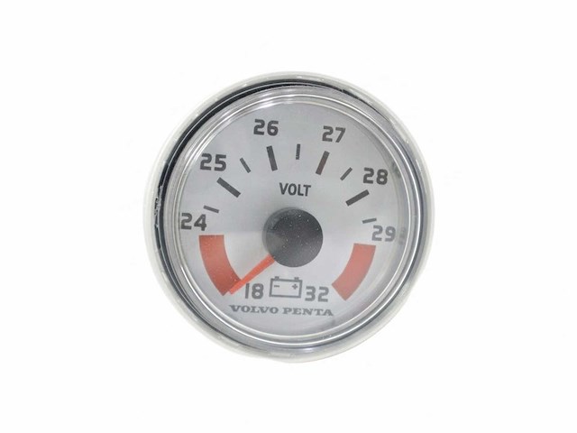 Volvo penta voltmeter white 18-32v - 874925 - afbeelding 1 van  2