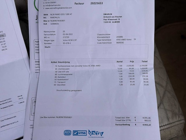 Volvo xc90 2.9 t6 7 seats | 95-gtb-2 i - afbeelding 20 van  22