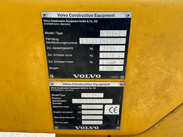 Volvol35b - 2007 - l35b-z (z-pro) - shovel - afbeelding 19 van  26