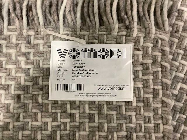 Vomodi laurino dark grey vloerkleed 160x230cm - afbeelding 6 van  6
