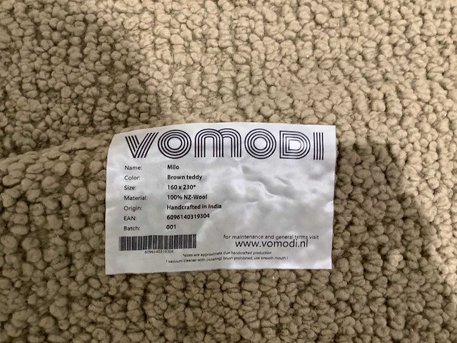 Vomodi milo brown teddy vloerkleed 160x230cm - afbeelding 6 van  6