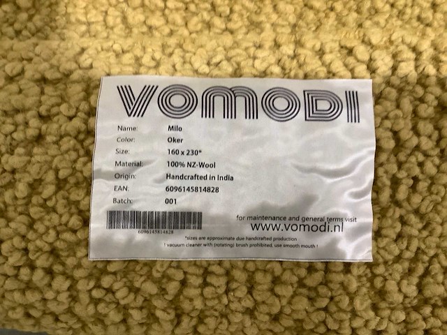 Vomodi milo oker vloerkleed 160x230cm - afbeelding 6 van  6