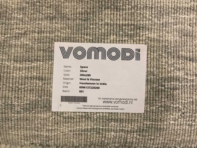 Vomodi space silver vloerkleed 200x280cm. - afbeelding 6 van  6