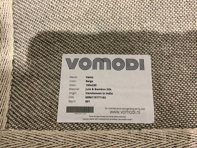Vomodi vasto beige vloerkleed 160x230cm - afbeelding 6 van  6