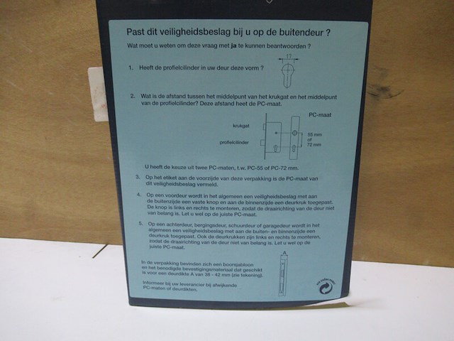 Voor/achterdeur veiligheidsbeslag hoppe, skg - afbeelding 3 van  4