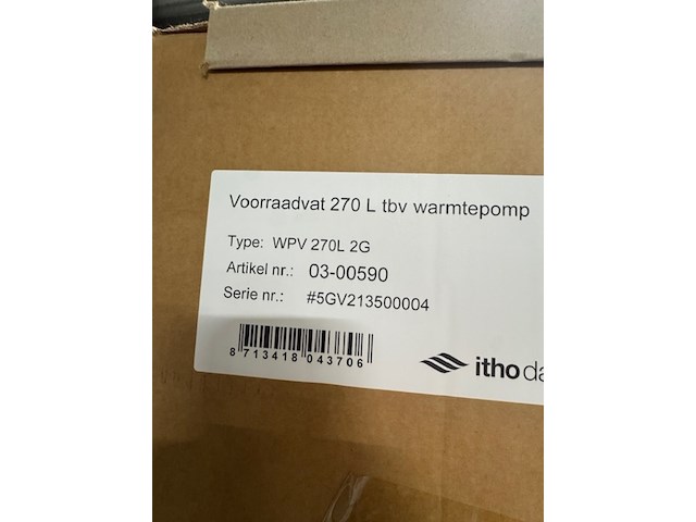 Voorraadvat voor warmtepomp, wpv 270l 3g - afbeelding 3 van  6