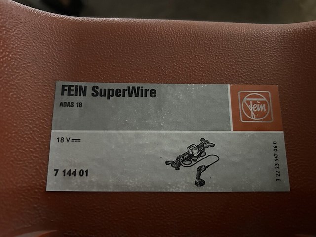 Voorruit demontage machine, fein, superwire adas 18, oranje - afbeelding 3 van  11