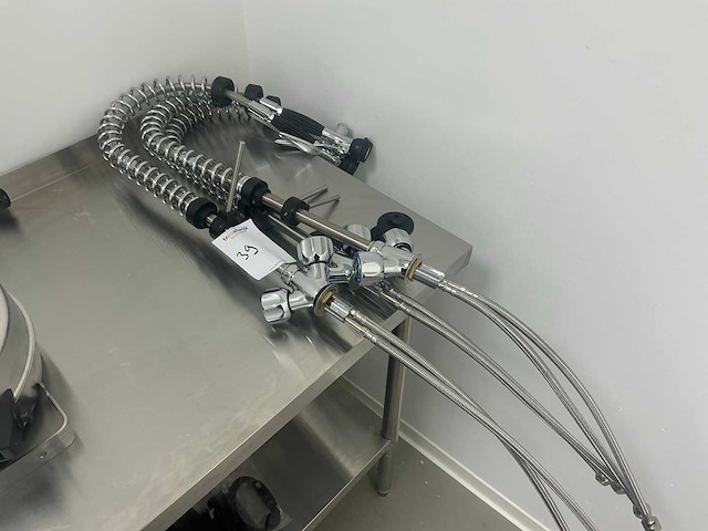 Voorspoeldouche met mengkraan rvs (3x) - afbeelding 1 van  2