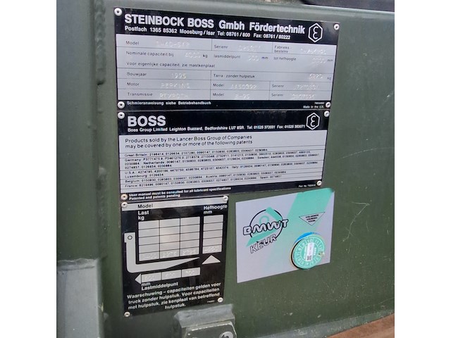 Vorkheftruck, steinbock-boss, sh40-5a2, 1995, diesel - afbeelding 9 van  27