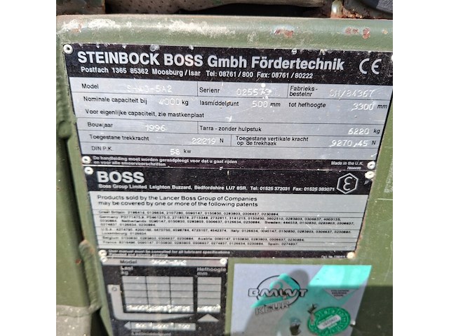 Vorkheftruck, steinbock-boss, sh40 5a2, 1996 - afbeelding 13 van  24