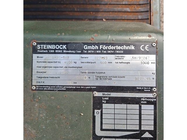 Vorkheftruck, steinbock / jungheinrich, sh40 5a2, 1996 - afbeelding 9 van  18