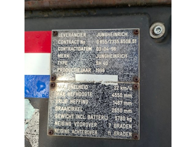 Vorkheftruck, steinbock / jungheinrich, sh40 5a2, 1996 - afbeelding 18 van  18