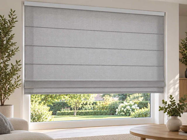 Vouwgordijn 1.98 x 2.40-cool grey (4x) - afbeelding 1 van  1