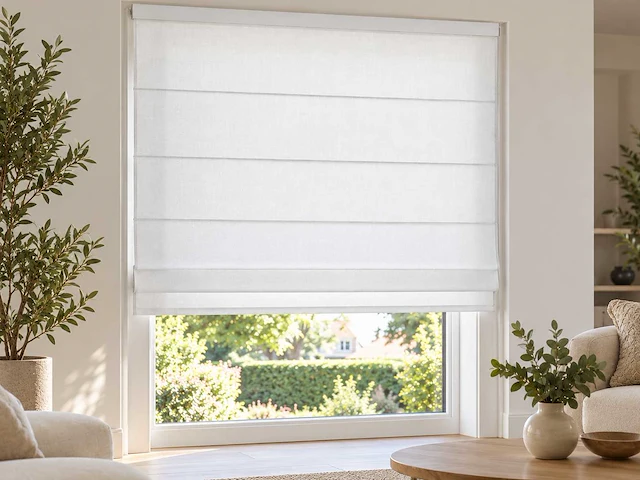 Vouwgordijn 2.96 x 2.40-arctic white (4x) - afbeelding 1 van  1