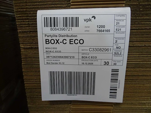 Vpk - box-c eco - verpakkingsdoos (4800x) - afbeelding 1 van  3