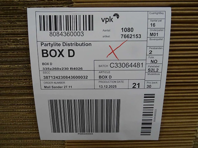 Vpk - box d - verpakkingsdoos (4320x) - afbeelding 2 van  3