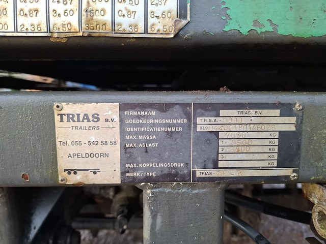 Vrachtwagen aanhanger trias, 402-70, bouwjaar 2004 - afbeelding 4 van  23