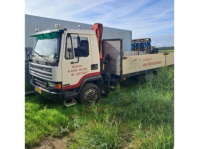 Vrachtwagen, daf, ae45ce, 1991, met ferrari f 545a2 autolaadkraan - afbeelding 1 van  42