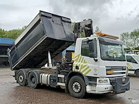 Vrachtwagen, daf, fan cf75 met laadkraan hiab xs kipper vossebelt, 2012 - afbeelding 3 van  41