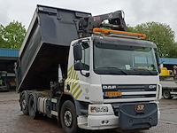 Vrachtwagen, daf, fan cf75 met laadkraan hiab xs kipper vossebelt, 2012 - afbeelding 4 van  41