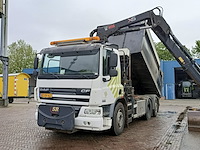 Vrachtwagen, daf, fan cf75 met laadkraan hiab xs kipper vossebelt, 2012 - afbeelding 5 van  41