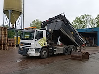 Vrachtwagen, daf, fan cf75 met laadkraan hiab xs kipper vossebelt, 2012 - afbeelding 1 van  41