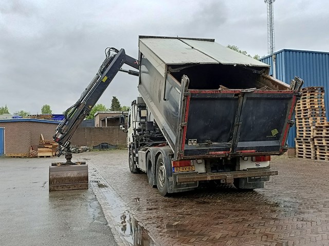 Vrachtwagen, daf, fan cf75 met laadkraan hiab xs kipper vossebelt, 2012 - afbeelding 38 van  41