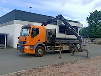 Vrachtwagen kipper, daf, fa lf55.220 met laadkraan hiab 088b-2 duo, 2011
