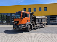 Vrachtwagen met autolaadkraan en kipperbak, man, tgs 18.320 4x4h bl
