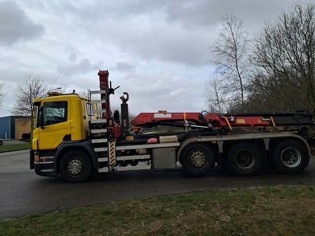 Vrachtwagen met haakarmsysteem, scania, n341, 2015, incl. gedemonteerde kraan, hyvalift 25.60 sk - afbeelding 12 van  60