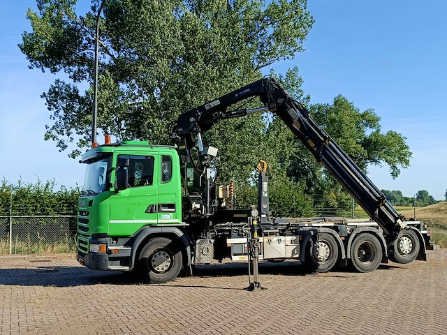 Vrachtwagen, scania, 8x2, g410 met laadkraan hiab xs 288 hipro en haakarm, 2015 - afbeelding 12 van  56
