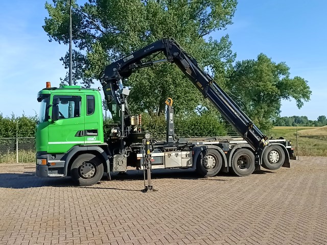 Vrachtwagen, scania, 8x2, g410 met laadkraan hiab xs 288 hipro en haakarm, 2015 - afbeelding 34 van  56
